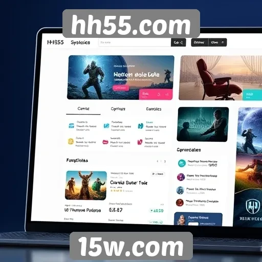 Análise da interface do site hh55.com para jogadores